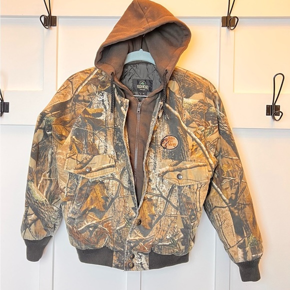 Red Head Zip Up Hoodie Camoflage Jacket Bass Pro Youth Medium Realtree Hunting - Picture 1 of 8